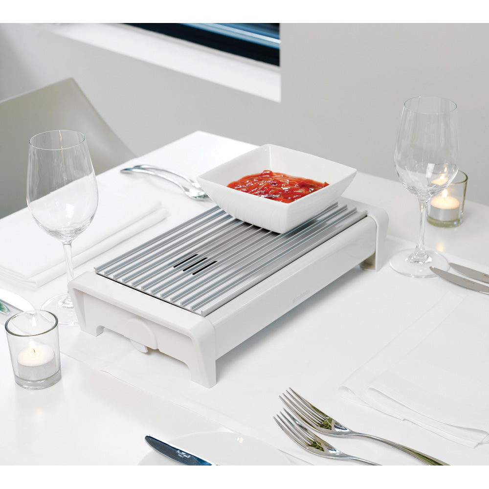 Food Warmer 2 Burners - Grey & White ColorSize: 18.8x35.7x8cm