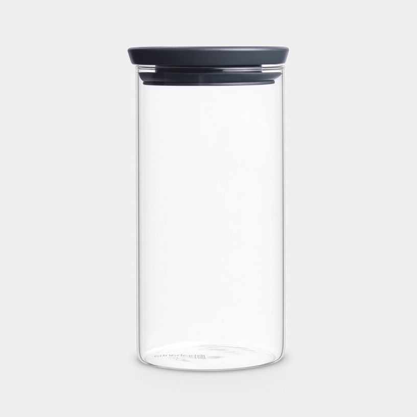 STACKABLE JAR , Glass - Dark GreyCapacity volume (ltr): 1.1 litres
 Diameter: 10.4 cm