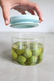 STACKABLE JARS Set of 3 - MixedDimensions:
 Height: 20.2 cm
 Length: 10.4 cm
 Width: 21.0 cm