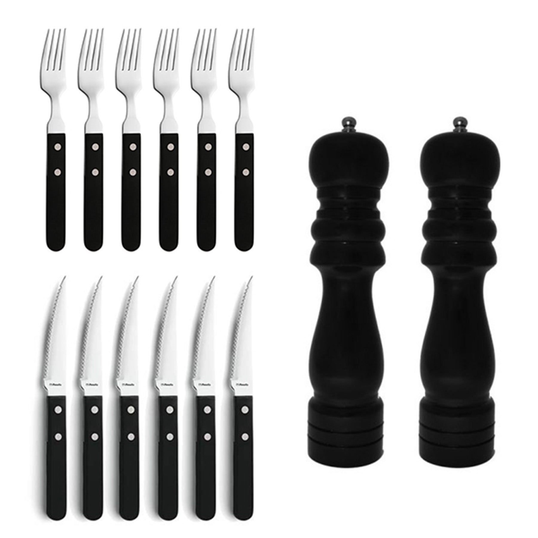 BBQ Set of 14 in BoxSteak knife length: 21 cm