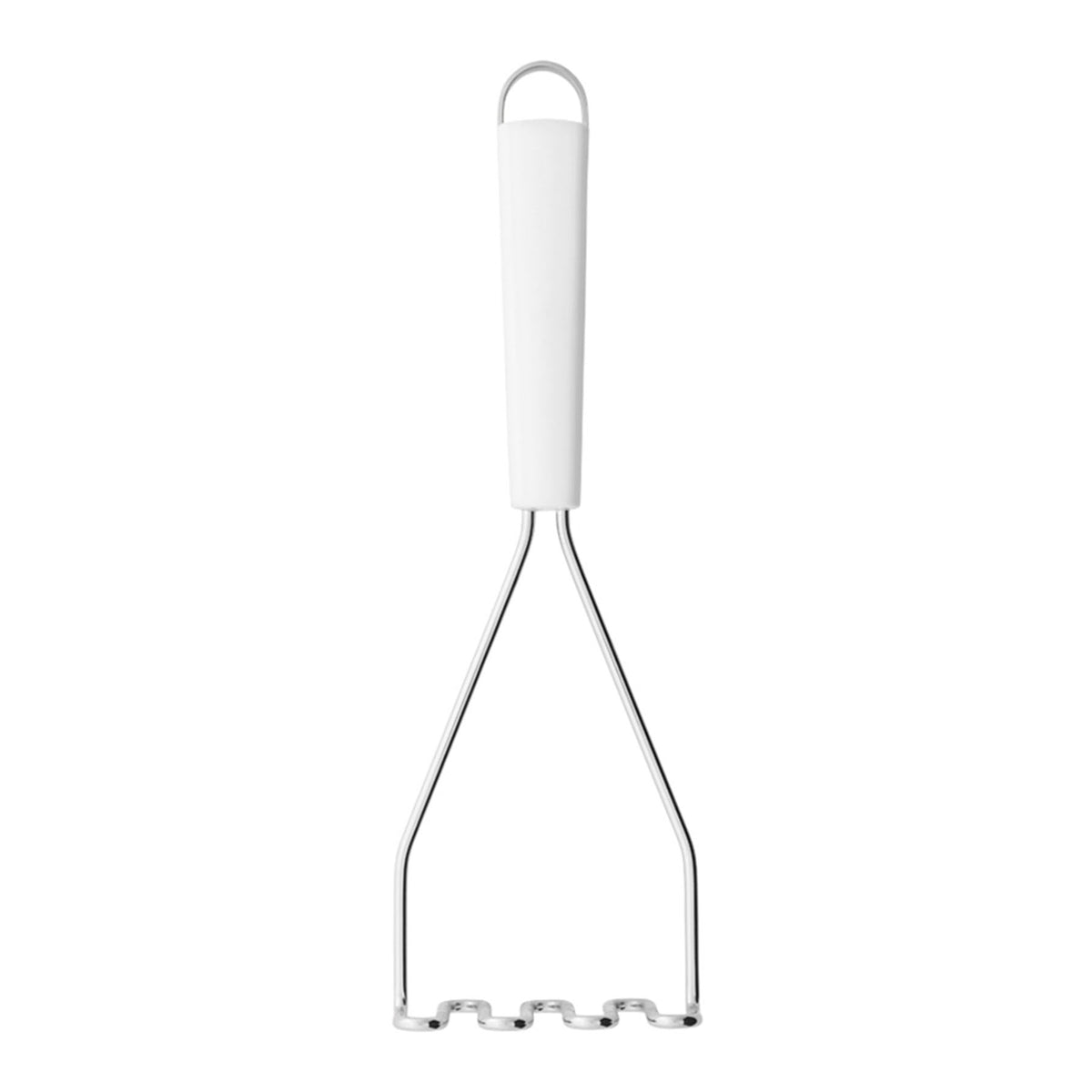 Potato masher Dimensions:
 Height: 26.2 cm
 Length: 5.0 cm
 Width: 8.3 cm