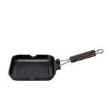 Grilling Pan with handle, BlackSize: 20.5 x 20.5 cm
