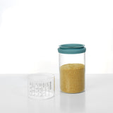 STORAGE JAR WITH MEASURING CUPDimensions:
 Capacity volume (ltr): 1 litres
 Diameter: 9.8 cm