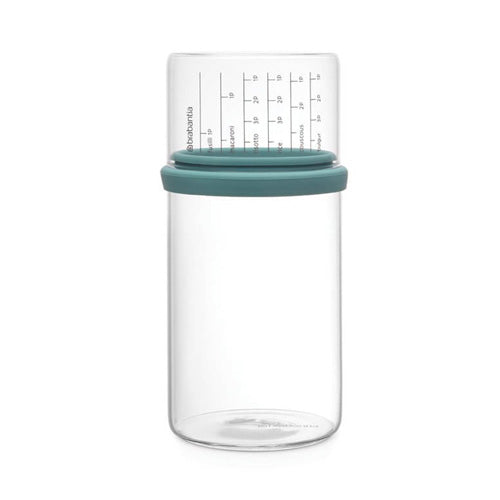 STORAGE JAR WITH MEASURING CUPDimensions:
 Capacity volume (ltr): 1 litres
 Diameter: 9.8 cm