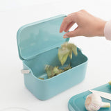 Food Waste Caddy Ã MintDimensions
 Height: 10.7 cm
 Length: 12.7 cm
 Width: 22.1 cm
 Capacity volume (ltr): 1.8 litres