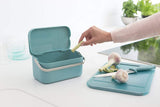 Food Waste Caddy Ã MintDimensions
 Height: 10.7 cm
 Length: 12.7 cm
 Width: 22.1 cm
 Capacity volume (ltr): 1.8 litres