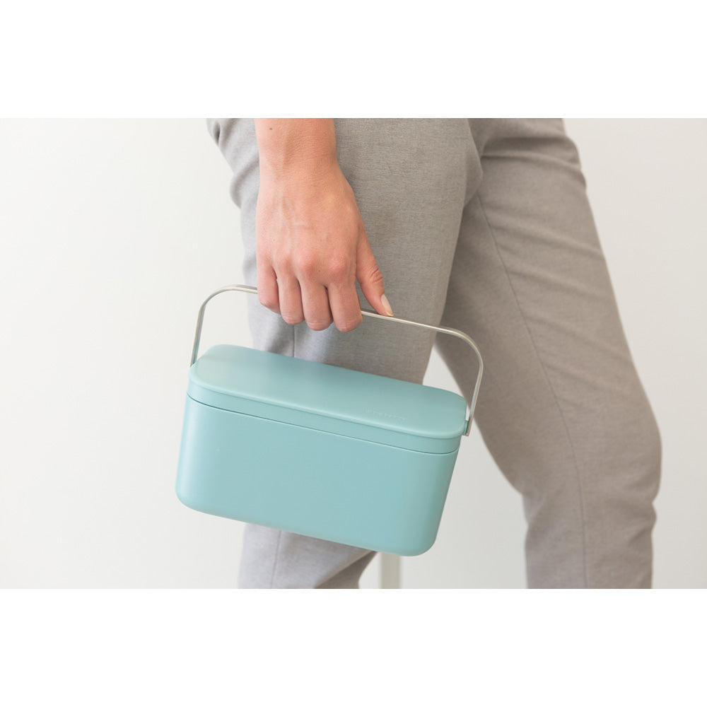 Food Waste Caddy Ã MintDimensions
 Height: 10.7 cm
 Length: 12.7 cm
 Width: 22.1 cm
 Capacity volume (ltr): 1.8 litres