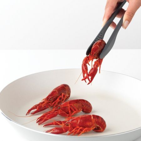 Kitchen tongs with tweezers, GreySize: 29.2 cm