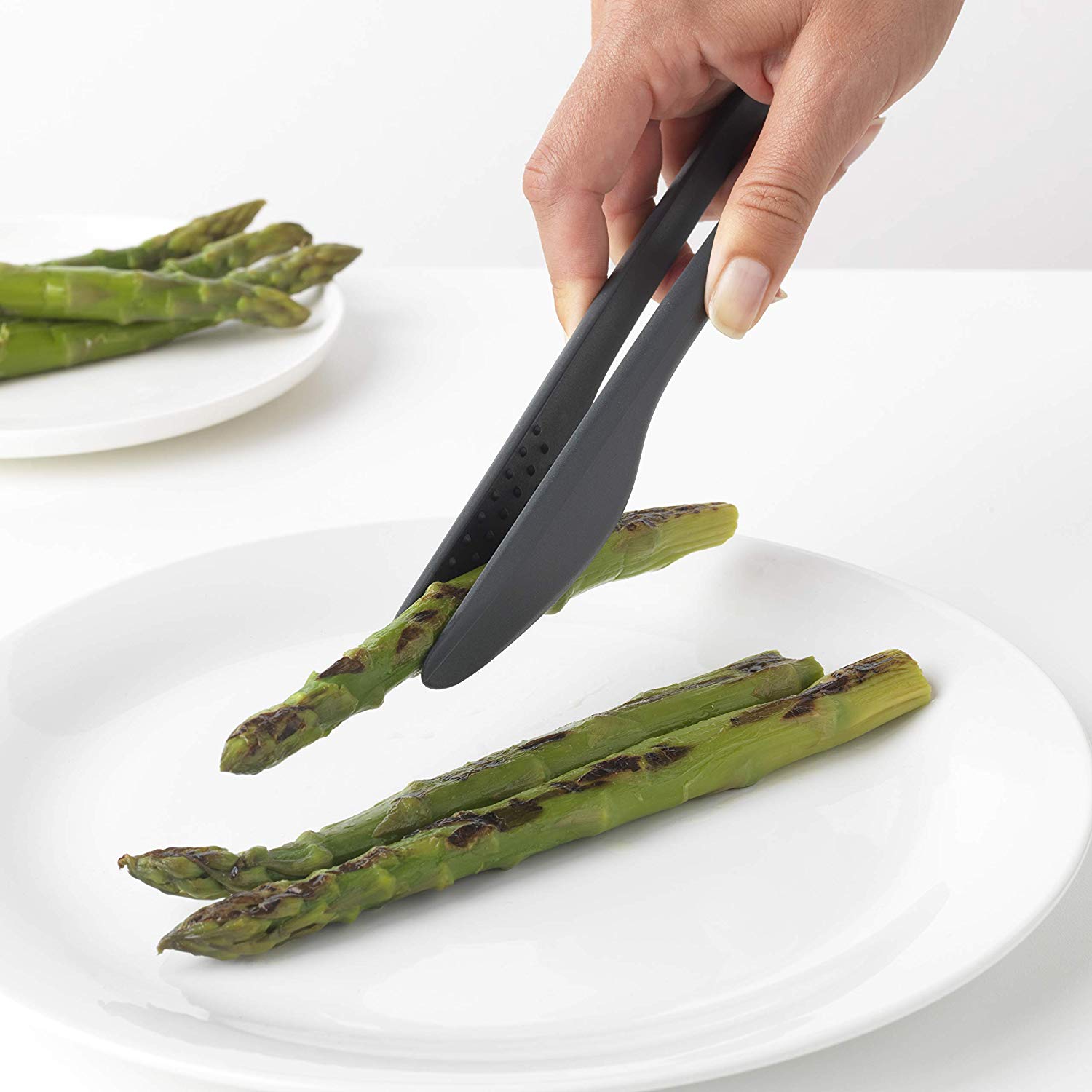 Kitchen tongs with tweezers, GreySize: 29.2 cm