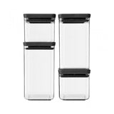 Brabantia Tasty Square Canister Set Of 4 #122422 - Light Grey