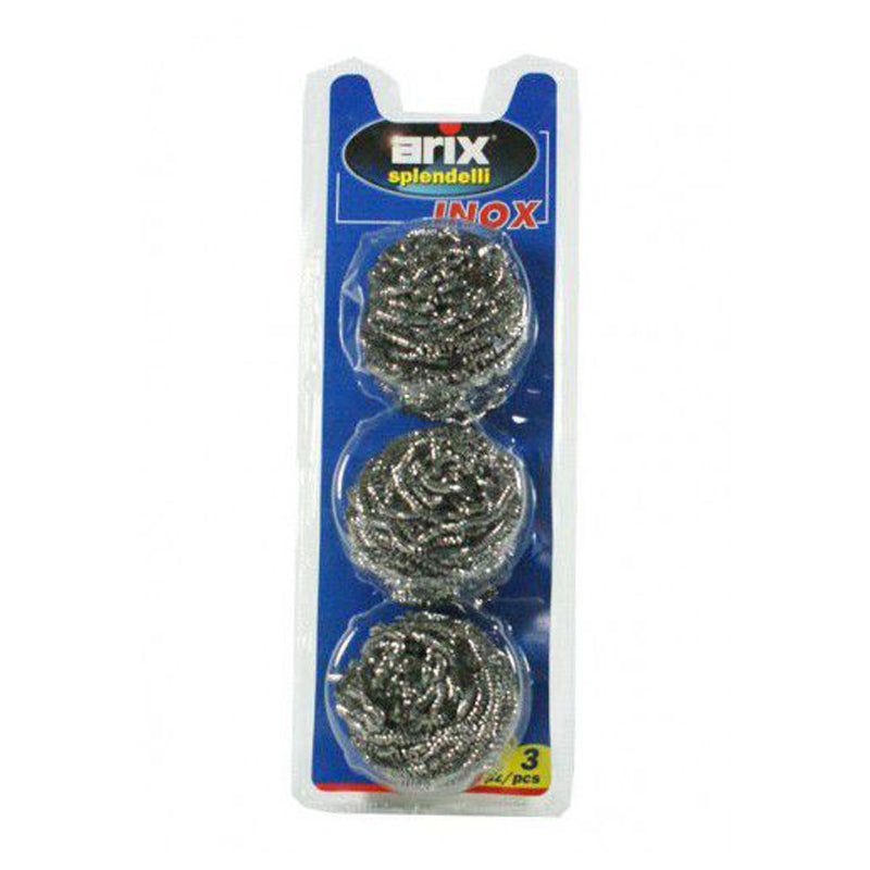 Arix Inox Wire Sponge 3Pcs #5513 - Silver