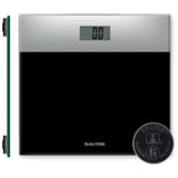 Salter Glass Electronic Bathroom Scale #92-Silver&Black