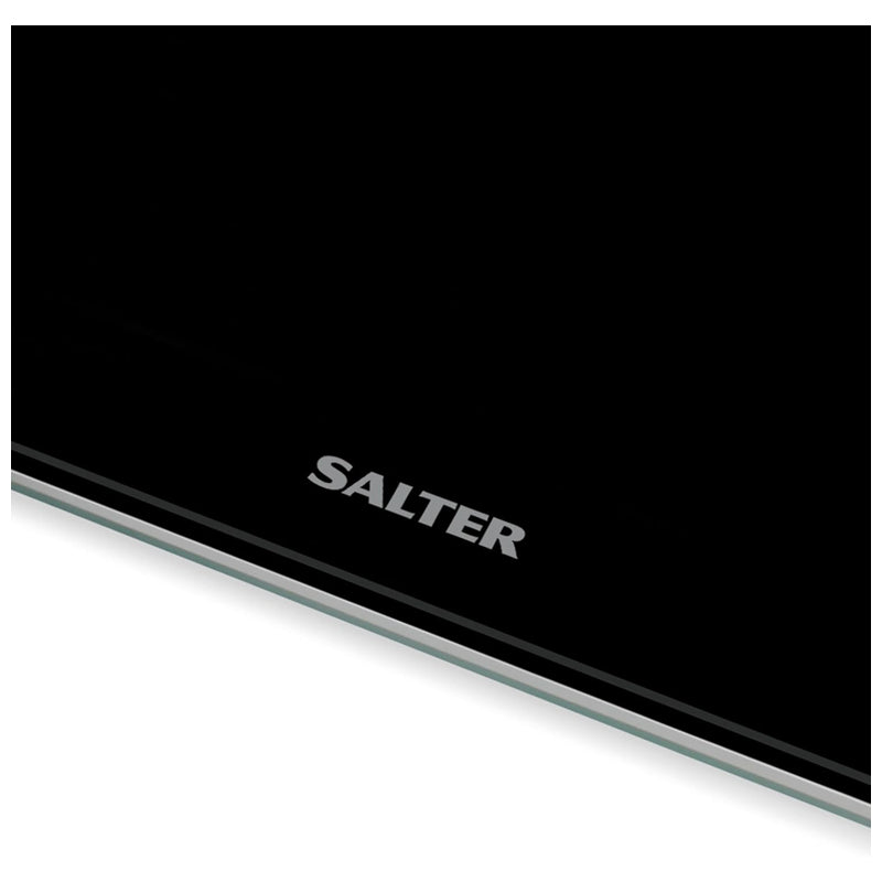 Salter Glass Electronic Bathroom Scale #92-Silver&Black