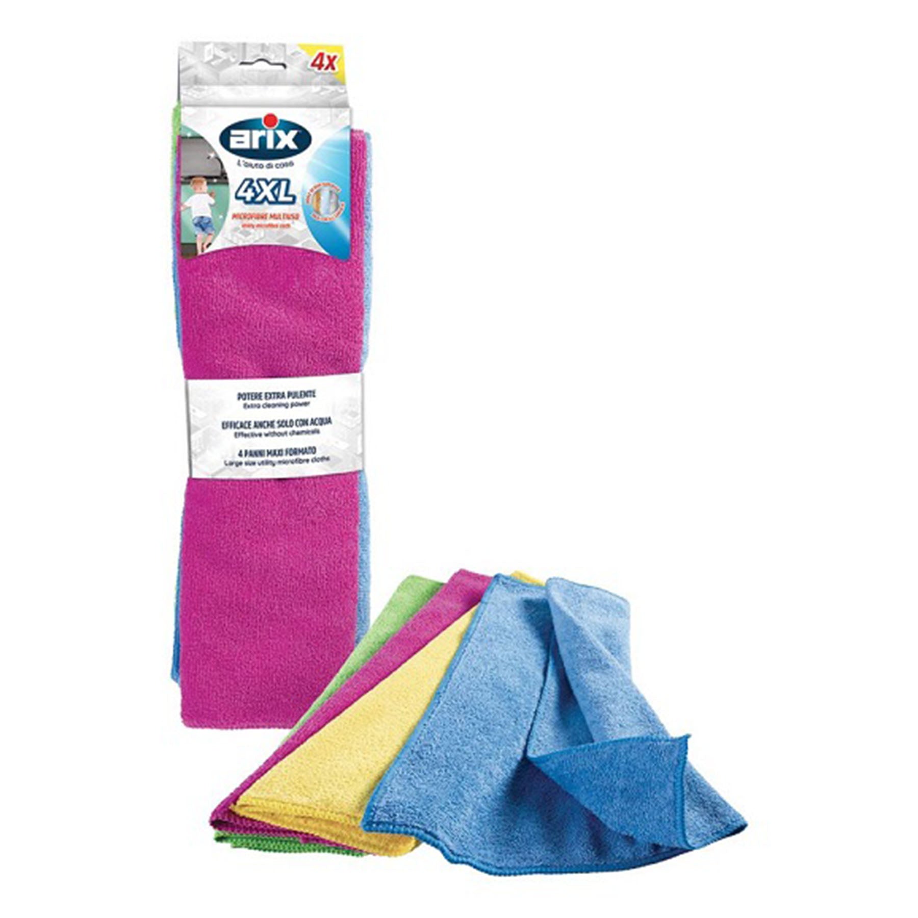 Multi-use microfiber cloths Contains: 4 pcs