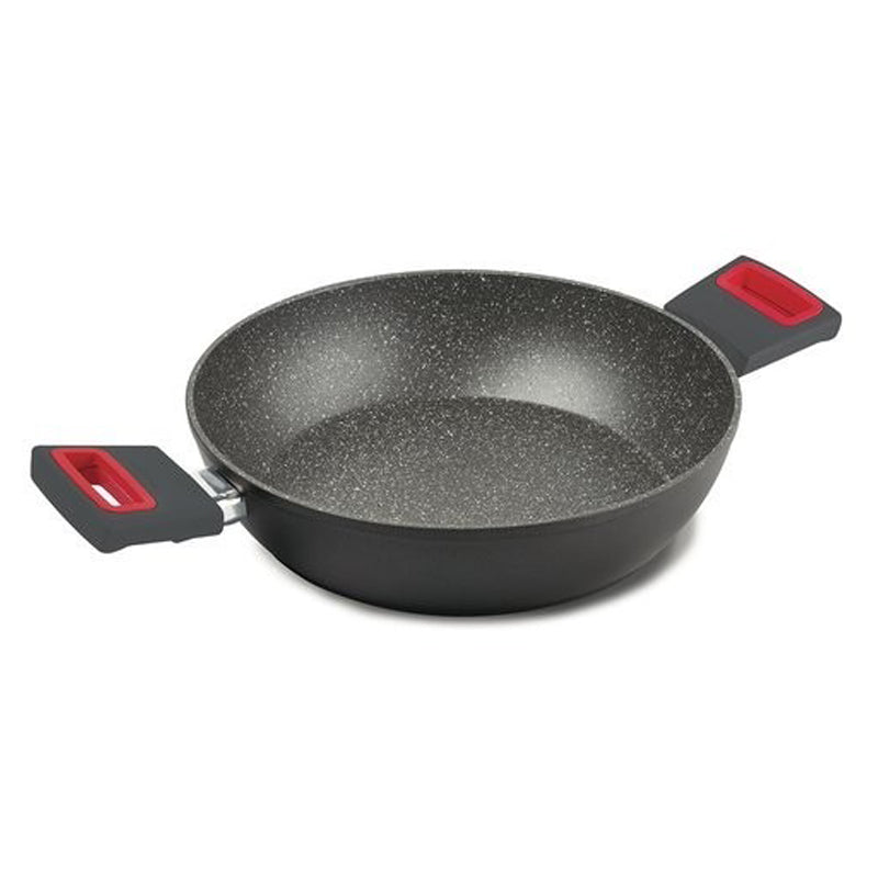 Ghidini Cipriano Viva Low Casserole W/ 2H 24Cm #2256-Gray