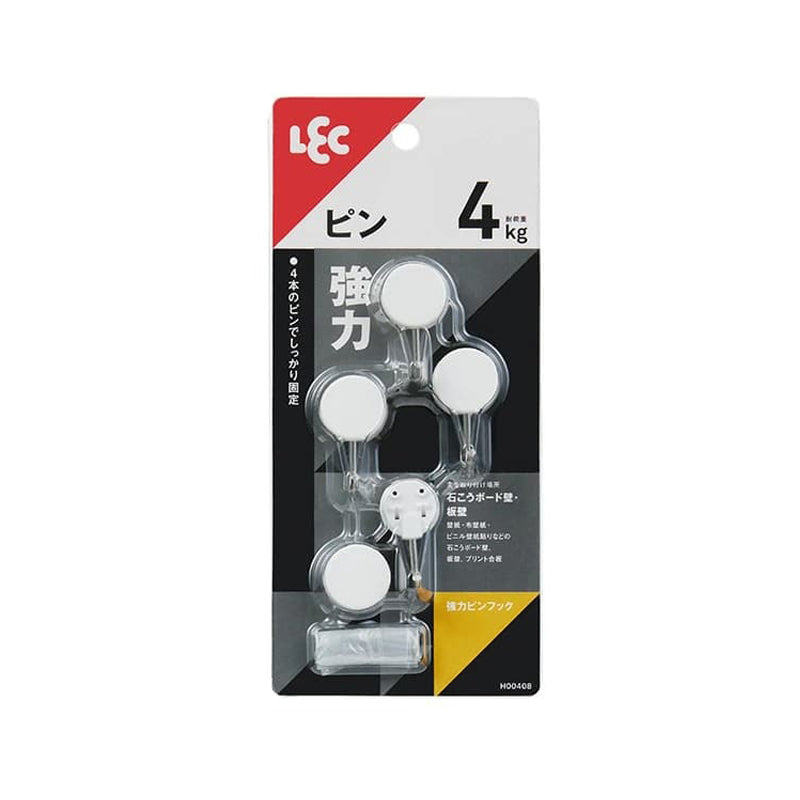 Lec Pin Hook Strong 4 Pieces-White
