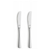 Amefa Neptune 2 Table Knives On Hanging Card #6642 - Silver