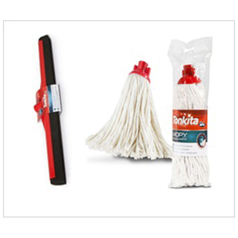Tonkita Tonkita Floor Wiper Squegee Med 44Cm With Handle #Tk8542 + Ctn - Red