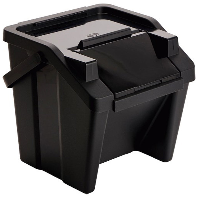 Tontarelli  Tantrlli Moda Stackable Waste Bin 30L With Handle #8104649 - Black