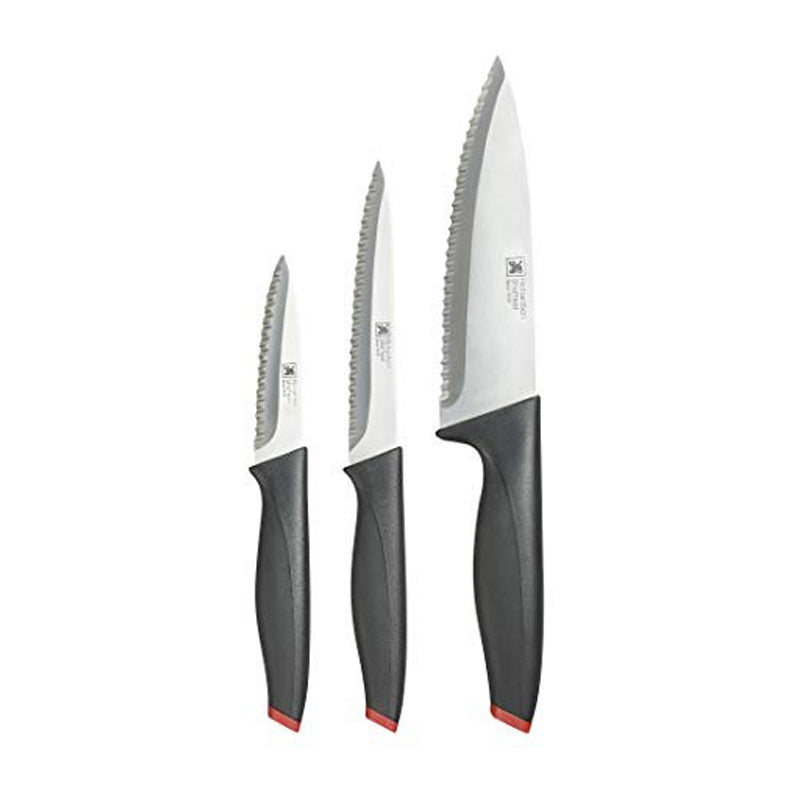 Amefa Lifestyle Knife Set3 Pcs - Silver & Black