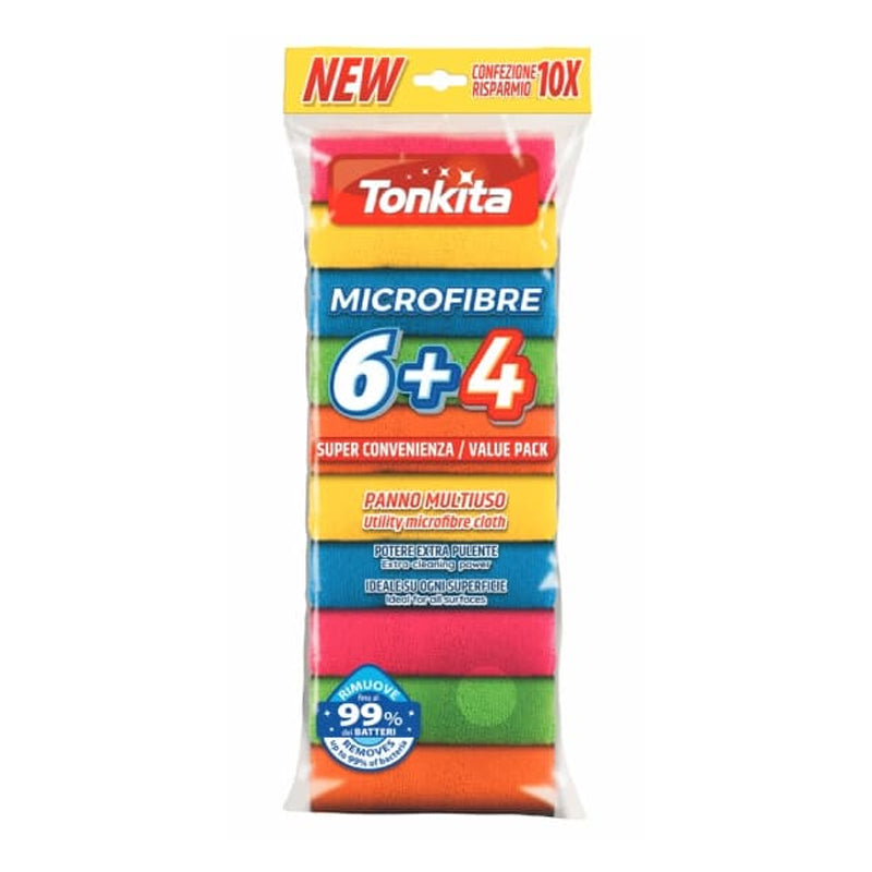 Tonkita Microfiber Cleaning Cloth Set 10 Pieces-Multicolor