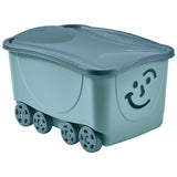 Storage Box With Lid&Wheel 47.5Ltr- Grey