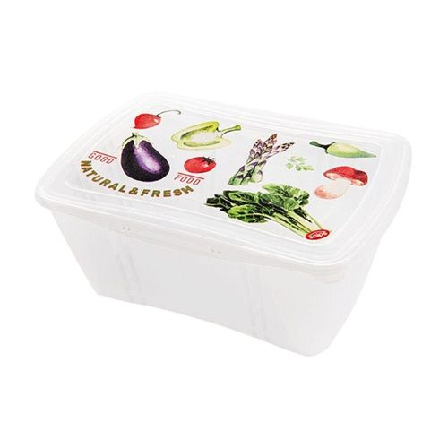 Food container - White Rectangular set of 2 pcs. 2 L
