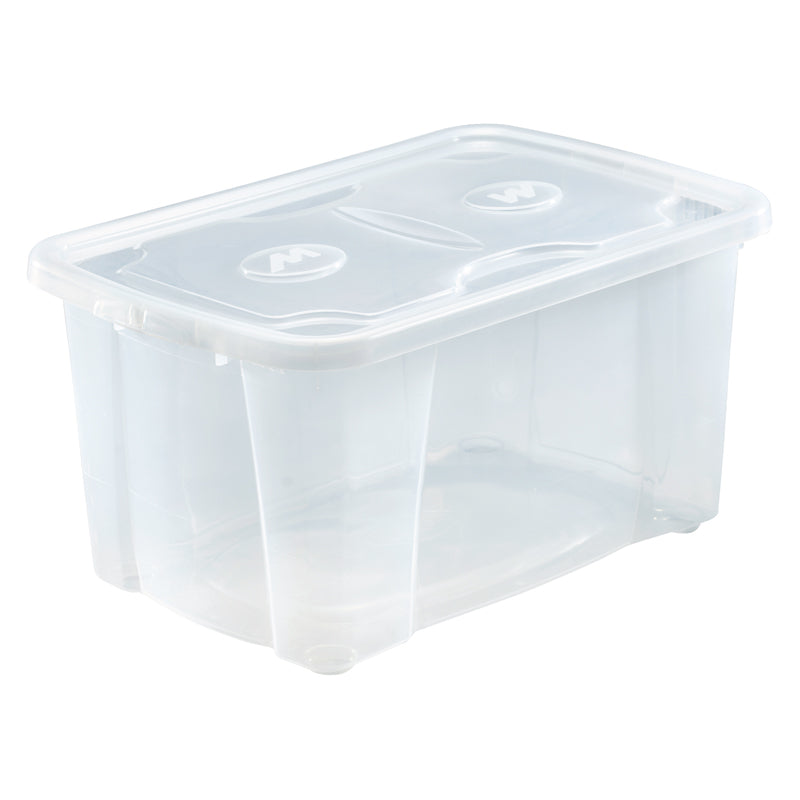Storage Box Transp Box.With Cover 44 Ltr-Simply- Transparent