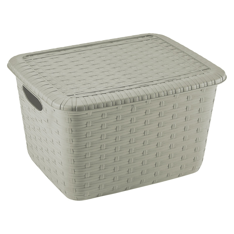 Dandy Plus Storage Box M With Lid 14.8 Ltr- Taupe