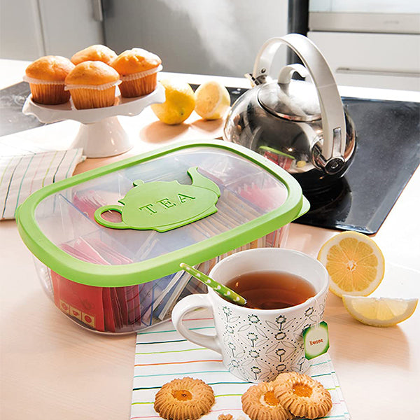 Tea Bags Divider Box - Green Capacity: 3 Liter