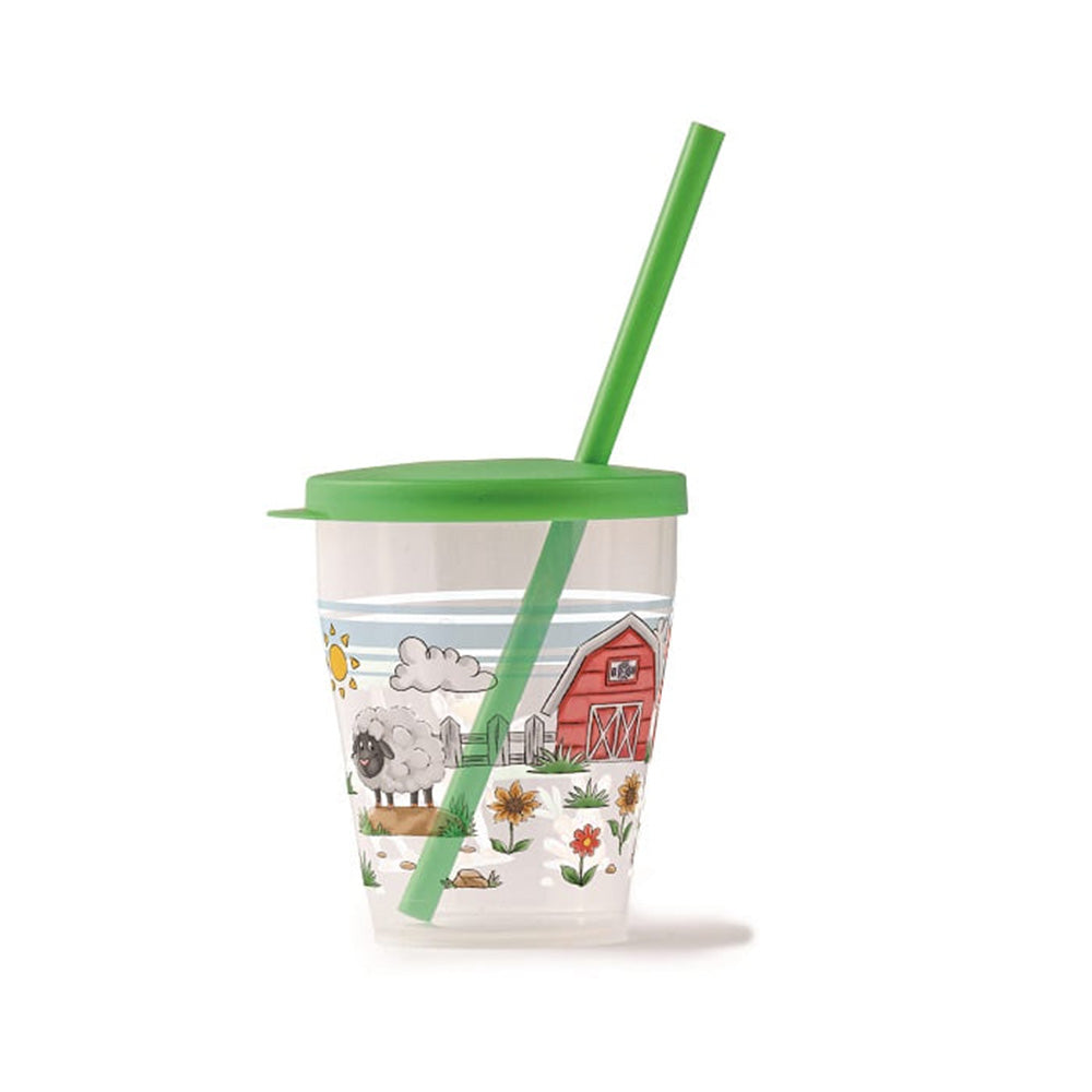 Tumbler and Flip Lid and Straw Farm