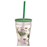 Tumbler 385ML+ Flip Lid & Straw Dino