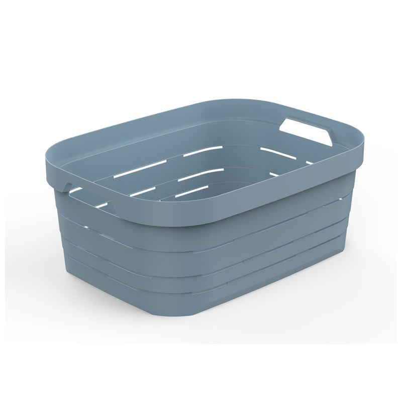 Plastic Deep Spacious Basket Medium 12.8Ltr-Signature - Blue