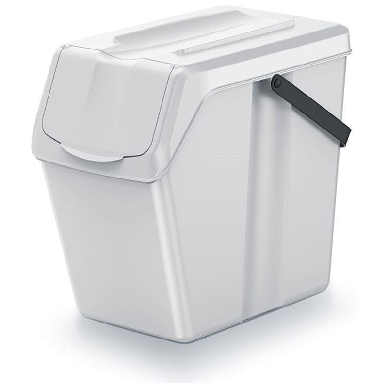 Snips Bin& Recycling 25Ltr -White