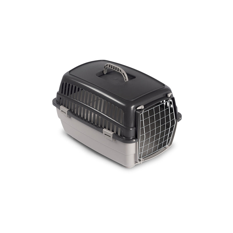 Pet Carrier W/Metal Door Large- Black