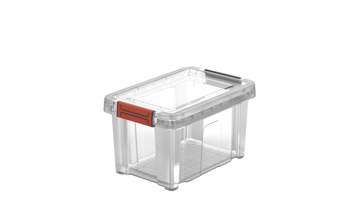 Plastic Storage Box With Lid 9L - Clear