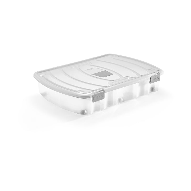Bed Roller Storage Box Small 48Ltr Asstd -Maxi - Clear