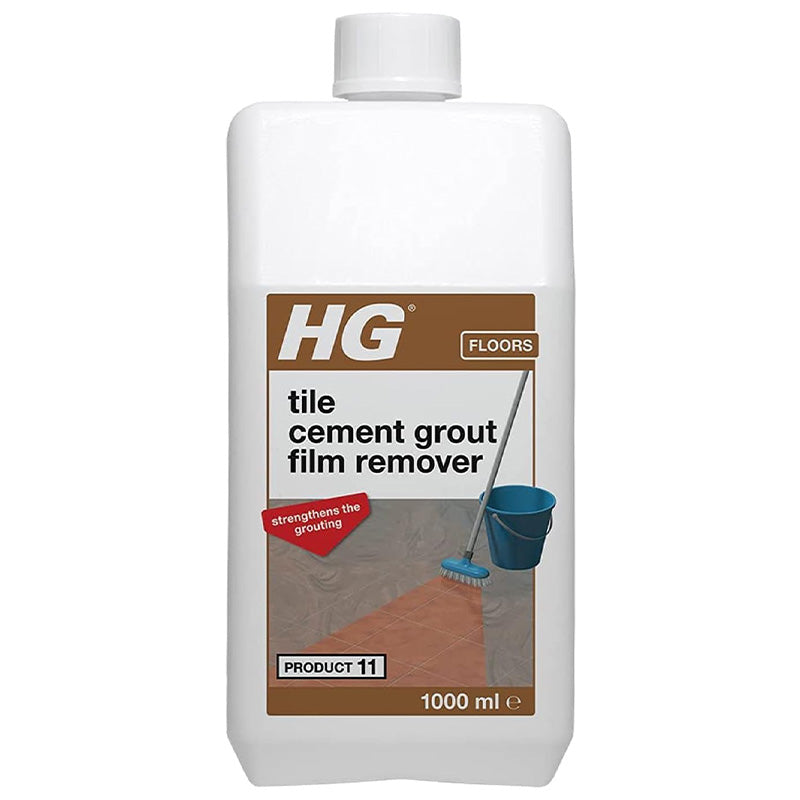Cement grout film remover