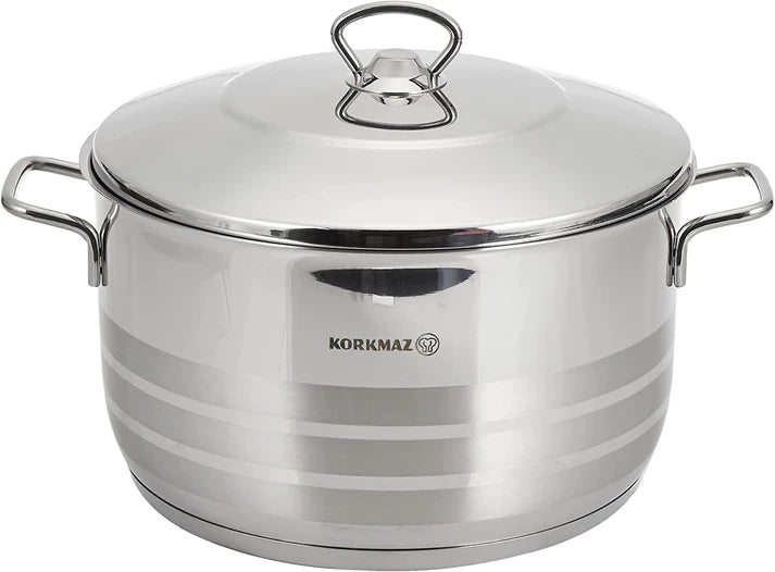 Cookware set with lid 6 Pcs, Silver
