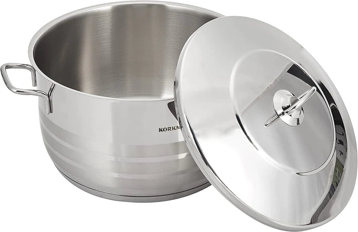 Cookware set with lid 6 Pcs, Silver