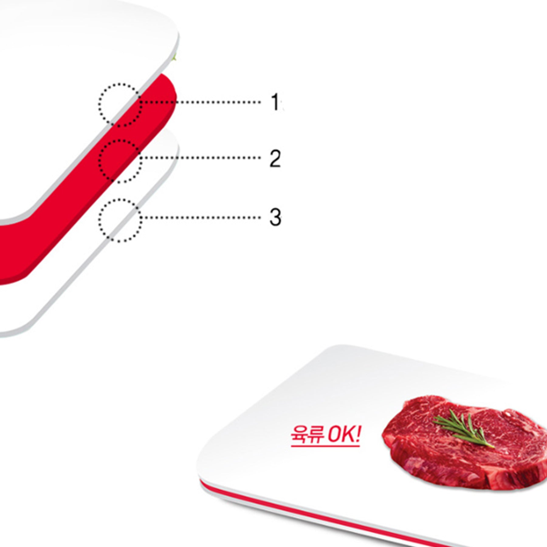 Cutting board - White & Red