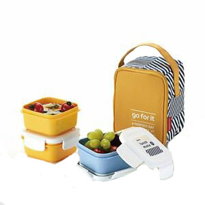 Food container, Yellow & Dark Blue