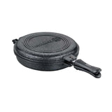 Double Frying Pan with Black Lid