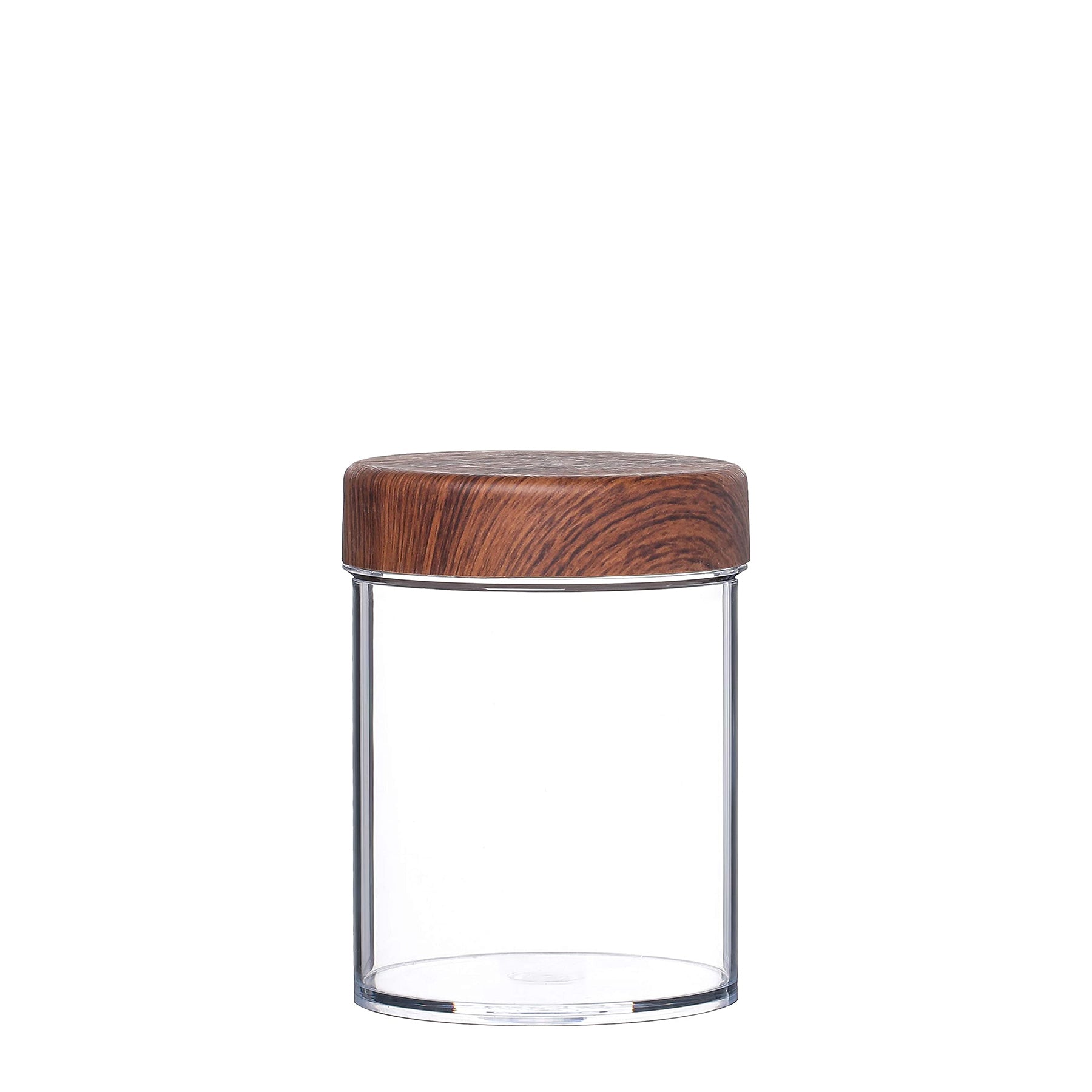 Round Jar - Clear & Brown