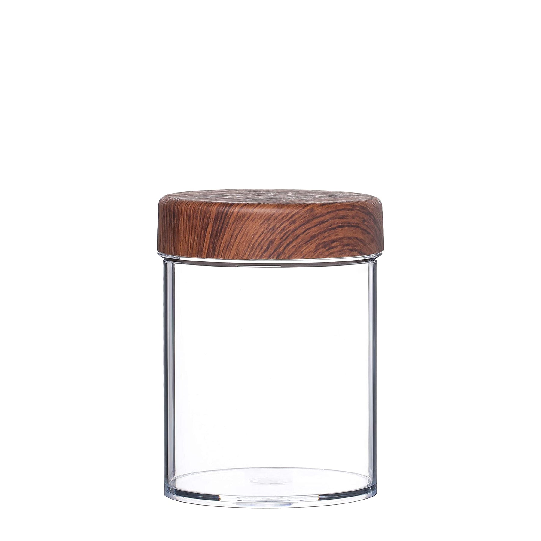 Round Jar - Clear & Brown