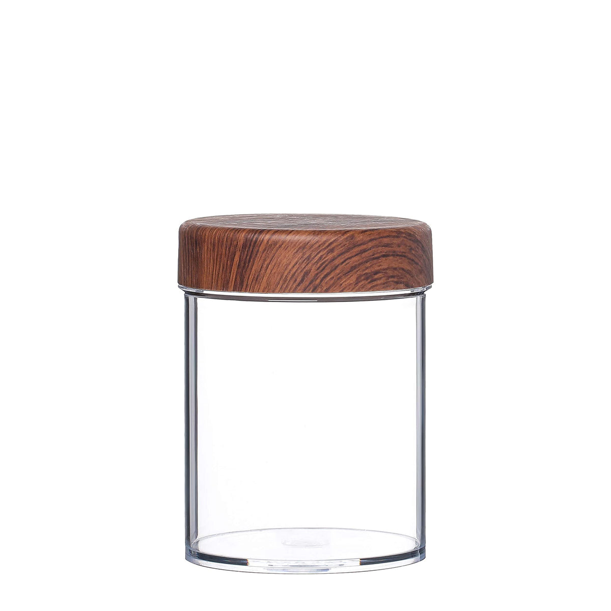 Round Jar - Clear & Brown