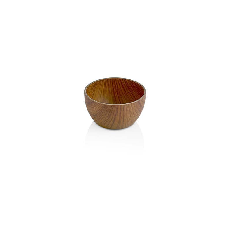 Wood Finish 9Cm Round Bowl - 10271M - Brown