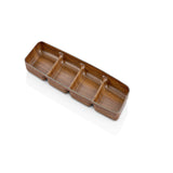 4-Compartment Wood Finish Phuket - Brown