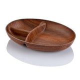 Oval Snack Dish - 3 Compartments