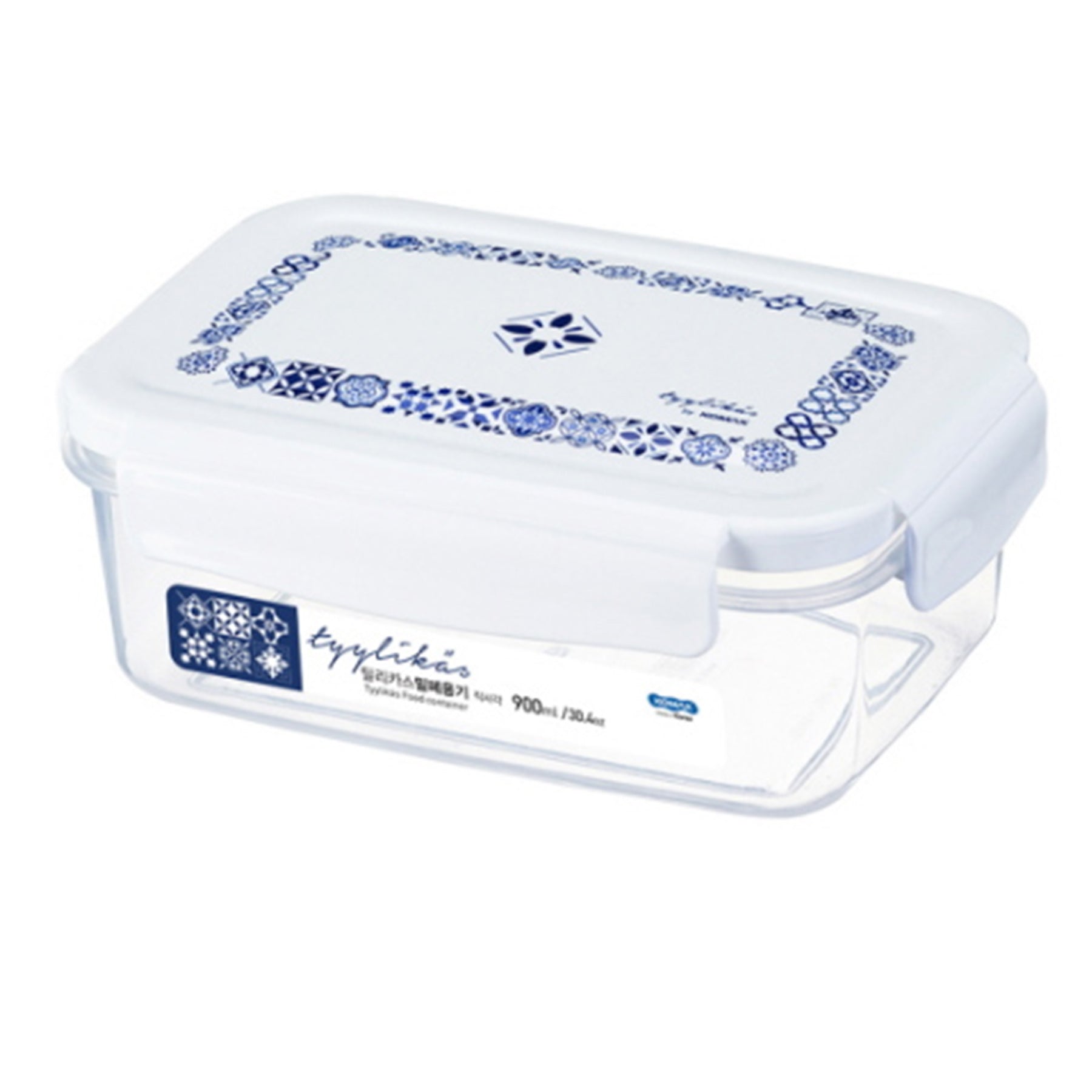 Food Container - White & Blue